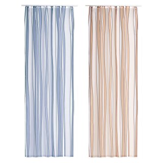 Dekoschal gestreift Universalband Vorhang transparent Gardine ca. 140x245 cm