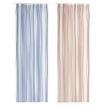 Dekoschal gestreift Universalband Vorhang transparent Gardine ca. 140x245 cm