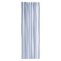 Dekoschal blau gestreift Universalband Vorhang transparent Gardine ca. 140x245 cm