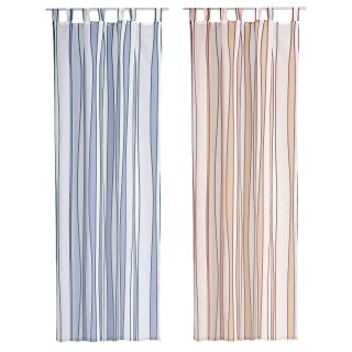Dekoschal gestreift Schlaufen Vorhang transparent Gardine ca. 140x245 cm