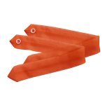Fenster Vorhang weiß Schlaufen & Band orange Gardinenset 4-tlg Voile 2x 140x120 cm