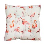 Sitzkissen Flamingo Design ca. 35x35 cm Stuhlkissen Auflage Sitzpolster Kissen #1816