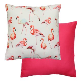 Dekokissen Flamingo Design ca. 40x40 cm Kissen pink Zierkissen mit Füllung