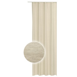 Gardine meliert Vorhang blickdicht Kräuselband Übergardine 140x240 cm sand beige