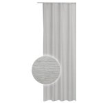 Gardine meliert Vorhang blickdicht Kräuselband Übergardine 140x240 cm stone grey
