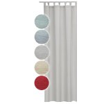 Gardine elegant meliert Vorhang Schlaufen Übergardine blickdicht 140x240 cm
