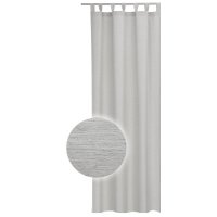 Gardine meliert Vorhang Schlaufen Übergardine blickdicht ca. 140x240 cm stone grey