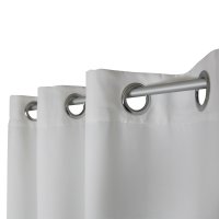 Verdunklungsvorhang weiß Ösen 295x245 cm extra breit Vorhang blickdicht Gardine
