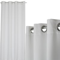 Verdunklungsvorhang weiß Ösen 295x245 cm extra breit Vorhang blickdicht Gardine