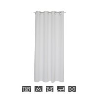 Verdunklungsvorhang weiß Ösen 295x245 cm extra breit Vorhang blickdicht Gardine