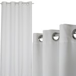 Verdunklungsvorhang weiß Ösen 295x245 cm extra breit Vorhang blickdicht Gardine