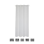 Verdunklungsvorhang weiß Ösen 295x245 cm extra breit Vorhang blickdicht Gardine