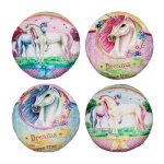 Kinder Mädchen Kuschelkissen Plüsch Kissen rund Ø ca. 30 cm Einhorn Motive