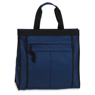 Einkaufstasche Shopper Tasche Umhängetasche Reißverschluss Innen- & Außenfächer - Blau