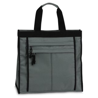 Einkaufstasche Shopper Tasche Umhängetasche Reißverschluss Innen- & Außenfächer - Grau