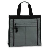 Einkaufstasche Shopper Tasche Umhängetasche Reißverschluss Innen- & Außenfächer - Grau