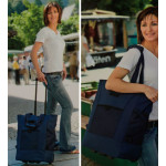 Trolley Punta-Wheel-Shopping-Roller Einkaufstrolley Shopper Rollen Tasche - Karo Fuchsia Orange