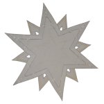 Mitteldecke Stern Grau Weihnachtsdeckchen ca. 85 cm Ø  Advent Tisch-Deko Gold Silber bestickt