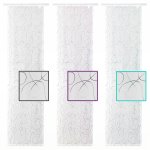Flächenvorhang modern art Schiebegardine halbtransparent Weiß 60x245 cm bestickt