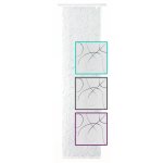 Flächenvorhang modern art Schiebegardine halbtransparent Weiß 60x245 cm bestickt