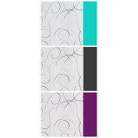 Flächenvorhang modern art Schiebegardine halbtransparent Weiß 60x245 cm schwarz grau weiß bestickt