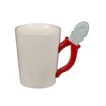 Origineller Keramik-Becher Kaffeetasse Handwerker Tasse mit Werkzeug-Griff Kombizange