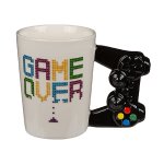 Origineller Keramik-Becher Game Over Kaffeetasse Tasse mit Controller-Griff
