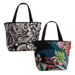 Sommer Strandtasche floral Umhängetasche Tragetasche Stoff Tasche mit Henkel