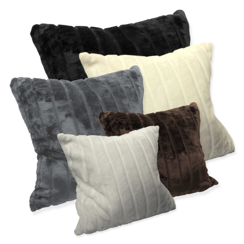 Kissenhülle Plüschkissen Bezug Dekokissen Kuschelkissen in Cashmere-N, 8,95 €