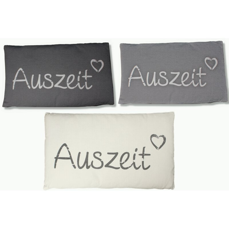 Kissenbezug Auszeit Kissenhülle 30 x 50 cm Dekokissen anthrazit grau , 11,95 €