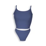 Tankini Slip mit Tank Top Gr. 36 in Cobalt Blau sportliches Bikini Damen Bademode