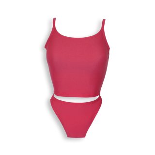Tankini Slip mit Tank Top Gr. 38 in Fuchsia sportliches Bikini Damen Bademode