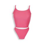 Tankini Slip mit Tank Top Gr. 40 in Rosa sportliches Bikini Damen Bademode